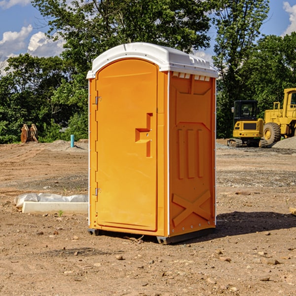 how often are the porta potties cleaned and serviced during a rental period in Jasper County IA